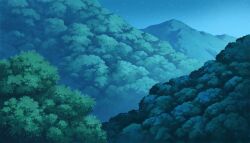  blue_sky check_commentary commentary_request from_above hariken highres mountain mountainous_horizon nature night no_humans original scenery sky star_(sky) starry_sky tree 