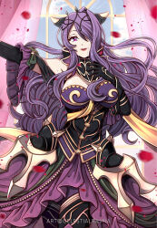  2d armor armored_dress armored_gloves artwork beautiful camilla_(fire_emblem) cute fanart fire_emblem fire_emblem:_three_houses fire_emblem_fates fully_clothed intelligent_systems lipgloss orange_hair pov violet_eyes 