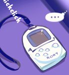  ... buttons donuttypd english_text light logo no_humans original pocketstation purple_background screen shadow shared_thought_bubble sony strap thought_bubble 