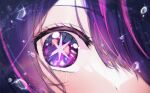  1girl absurdres close-up commentary_request highres hoshino_ai_(oshi_no_ko) looking_at_viewer multicolored_hair oshi_no_ko pink_hair purple_hair solo star-shaped_pupils star_(symbol) symbol-shaped_pupils two-tone_hair violet_eyes yu_lei 