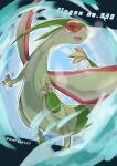  absurdres claws clouds dusk_poke27 fang flygon flying highres looking_at_viewer no_humans open_mouth pokemon pokemon_(creature) sky solo twitter_username 