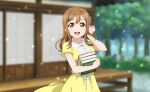 blush brown_eyes brown_hair dress kunikida_hanamaru long_hair love_live!_school_idol_festival_2 love_live!_sunshine!! smile