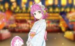 blush kimono love_live!_nijigasaki_high_school_idol_club love_live!_school_idol_festival_2 pink_hair short_hair tennouji_rina yellow_eyes