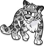  animal_focus club_penguin highres looking_at_viewer no_humans official_art snow_leopard solo tachi-e transparent_background 