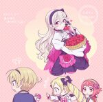  1boy 1girl alternate_costume ascot blonde_hair blush corrin_(female)_(fire_emblem) corrin_(fire_emblem) dress elise_(fire_emblem) fire_emblem fire_emblem_fates hair_between_eyes hairband highres hiyori_(rindou66) leo_(fire_emblem) long_hair long_sleeves looking_at_viewer open_mouth pointy_ears puffy_sleeves red_eyes sakura_(fire_emblem) smile thought_bubble twintails violet_eyes white_hair 