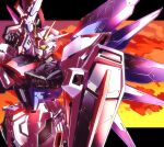  beam_rifle commentary_request daigosan_(k66daigensui) energy_gun freedom_gundam glowing glowing_eyes gun gundam gundam_seed highres holding holding_gun holding_weapon mecha mechanical_wings mobile_suit no_humans robot science_fiction shield solo upper_body weapon wings yellow_eyes 