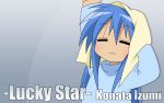   blue_hair closed_eyes izumi_konata lucky_star tagme  