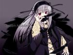  black_feathers feathers frills headband rozen_maiden silver_hair suigintou wings 