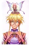  armor blonde_hair fairy glasses highres glasses minigirl yamashita_shun'ya yamashita_shunya 