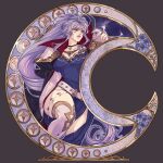  1girl absurdres armor belt fire_emblem fire_emblem:_genealogy_of_the_holy_war highres iaurencin ishtar_(fire_emblem) jewelry long_hair necklace pauldrons purple_hair shoulder_armor thighs very_long_hair violet_eyes 