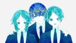  3others alternate_costume androgynous bad_source hand_on_another&#039;s_shoulder highres houseki_no_kuni looking_at_viewer multiple_others phosphophyllite shirokuko 