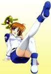   fixed mahou_shoujo_lyrical_nanoha mahou_shoujo_lyrical_nanoha_strikers okuda_yasuhiro panties takamachi_nanoha thigh-highs uniform  