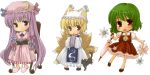  chibi kazami_yuuka patchouli_knowledge touhou yakumo_ran 