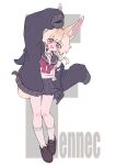  1girl absurdres animal_ear_fluff animal_ears black_cardigan blonde_hair blush blush_stickers bow bowtie cardigan cardigan_partially_removed commentary_request double_bun english_text film_grain fox_ears fox_girl fox_tail grey_sailor_collar grey_skirt hair_bun highres long_sleeves looking_at_viewer medium_hair megateru multiple_sources nose_blush open_cardigan open_clothes open_mouth original pleated_skirt red_bow red_bowtie red_eyes sailor_collar school_uniform serafuku shirt short_sleeves sidelocks skirt sleeves_past_fingers sleeves_past_wrists smile solo tail white_shirt 