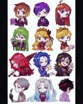  6+boys 6+girls ahoge angela_(project_moon) aqua_eyes armband ascot ayin_(project_moon) binah_(project_moon) black_gloves black_hair black_jacket black_sweater black_vest blonde_hair blue_ascot blue_hair blue_jacket braid breasts brown_capelet brown_eyes brown_hair brown_hairband brown_ribbon can capelet chesed_(project_moon) clenched_teeth closed_mouth collared_shirt commentary_request crossed_arms crown_braid cup enkephalin_(project_moon) eyebrow_cut gebura_(project_moon) gloves gradient_hair green_armband green_eyes green_hair green_necktie grey_hair grey_shirt hair_ornament hair_ribbon hairband hairclip highres hod_(project_moon) hokma_(project_moon) holding holding_can holding_cup holding_notepad holding_pen holding_sword holding_weapon index_finger_raised jacket lab_coat light_blue_hair lobotomy_corporation long_hair long_sleeves malkuth_(project_moon) matsuba_(mtbsbr721) medium_breasts mole mole_under_eye mug multicolored_hair multiple_boys multiple_girls neck_ribbon necktie netzach_(project_moon) notepad one_side_up open_clothes open_jacket open_mouth orange_necktie parted_bangs pen project_moon purple_hair purple_necktie red_armband red_hairband red_jacket red_shirt redhead ribbed_sweater ribbon shaded_face sharp_teeth shirt short_hair small_breasts smile streaked_hair sweater sword teeth tiphereth_a_(project_moon) tiphereth_b_(project_moon) turtleneck turtleneck_sweater upper_teeth_only vest weapon white_shirt yellow_eyes yesod_(project_moon) 