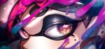  1girl blush brown_eyes callie_(splatoon) close-up domino_mask eye_focus highres ink kashu_(hizake) mask shadow solo sparkling_eyes splatoon_(series) splatoon_1 