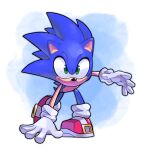  1boy absurdres cynicallysly gloves green_eyes highres looking_at_viewer shoes simple_background solo sonic_(series) sonic_the_hedgehog white_gloves 
