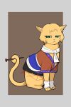  animal black_skirt brown_shirt cat green_eyes highres mizuhashi_parsee nail scarf shirt skirt touhou white_scarf yokozuna_iwashi 