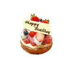  birthday_cake blueberry cake food food_focus fruit happy_birthday lowres natumikurosawa no_humans original simple_background still_life strawberry strawberry_slice white_background 