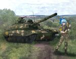  absurdres cirno copyright_request gun highres holding holding_gun holding_weapon korzynka_persykiv military_vehicle motor_vehicle tagme tank touhou ukraine weapon 