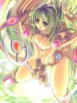  1girl absurdres breasts cleavage green_hair highres large_breasts long_hair open_mouth ragnarok_online sage_(ragnarok_online) sage_(ro) staff xration 