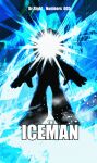  1boy absurdres english_text highres ice ice_man impact_(font) male_focus mega_man_(series) parody robot snow solo takamura_ryou_(memento021) the_thing 