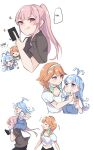  alternate_costume blue_hair carrying carrying_person child closed_eyes earrings family feather_earrings feathers highres hirasawa_izumi hololive hololive_english hololive_indonesia jewelry kobo_kanaeru mori_calliope mother_and_daughter multiple_girls open_mouth orange_hair piggyback pink_hair red_eyes shoulder_carry sitting_on_shoulder takanashi_kiara violet_eyes virtual_youtuber wife_and_wife yuri 