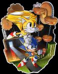  conveyor_belt finik flying gears gloves highres jewelry motion_blur outline ring shoes sonic_(series) sonic_the_hedgehog tails_(sonic) white_gloves white_outline 