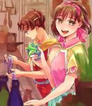  1girl bad_link breasts brown_eyes brown_hair gensou_suikoden gensou_suikoden_ii hairband looking_at_viewer nanami_(suikoden) open_mouth riou_(suikoden) short_hair smile 
