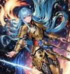 blue_hair soldier stable_diffusion tagme warrior 