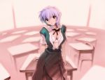  bra cleavage highres kobayashi_yuji kobayashi_yuuji nagko neon_genesis_evangelion open_clothes open_shirt seifuku shirt 