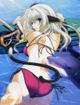  animal_ears bikini bleed_through iizuki_tasuku nekomimi panties string_panties swimsuit tail 