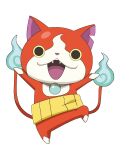  absurdres highres jibanyan looking_at_viewer no_humans official_art open_mouth simple_background solo standing standing_on_one_leg transparent_background youkai_watch 