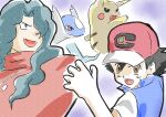  absurdres ash_ketchum highres pikachu pokemon pokemon_(anime) pokemon_journeys tobias_(pokemon) 
