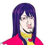 1girl charles_ii_of_spain comedy facial_hair fine_art_parody habsburg_jaw hoshino_ai_(oshi_no_ko) looking_at_viewer multicolored_hair oshi_no_ko parody pink_eyes portrait purple_hair sidelocks simple_background solo star-shaped_pupils star_(symbol) straight_hair streaked_hair symbol-shaped_pupils thick_lips white_background