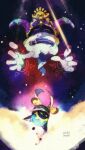  2boys closed_eyes dated disembodied_limb dual_persona gloves highres horns kirby&#039;s_return_to_dream_land kirby_(series) looking_at_viewer magolor male_focus master_crown multiple_boys no_humans red_eyes uroad7 white_gloves yellow_eyes yellow_gloves 