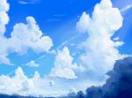  blue_theme clouds cloudy_sky commentary_request contrail cumulonimbus_cloud day furumiya-underson highres no_humans original outdoors scenery sky sky_focus sunlight 