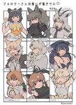  6+girls alternate_costume animal_ears antelope_ears antelope_horns apron arabian_oryx_(kemono_friends) armor bare_shoulders bear_ears bear_girl black_armor black_fur black_gloves black_hair black_jacket black_jaguar_(kemono_friends) black_necktie black_rhinoceros_(kemono_friends) black_shirt blonde_hair blue_eyes blue_hair blue_shirt blush bow bowtie breastplate brown_hair brown_shirt cat_ears cat_girl closed_eyes coat coelacanth_(kemono_friends) collared_shirt commentary_request coyote_(kemono_friends) dhole_(kemono_friends) dress embarrassed enmaided extra_ears fangs fins fish_girl flying_sweatdrops followers_favorite_challenge fur_collar fur_trim gloves hair_between_eyes hat hat_removed head_fins headwear_removed helmet high-waist_skirt highres jacket jaguar_ears jaguar_girl kamutyome7 kemono_friends kemono_friends_v_project lesser_panda_(kemono_friends) light_brown_hair long_hair maid maid_apron maid_headdress microphone multicolored_hair multiple_drawing_challenge multiple_girls necktie official_alternate_costume open_mouth panda_ears panda_girl pauldrons pith_helmet polar_bear_(kemono_friends) ponytail print_bow print_bowtie print_gloves print_skirt redhead rhinoceros_ears rhinoceros_girl safari_jacket sand_cat_(kemono_friends) sand_cat_print scales shirt short_hair short_sleeves shoulder_armor sidelocks skirt smile spaghetti_strap t-shirt translation_request two-tone_shirt uniform virtual_youtuber white_coat white_fur white_hair white_shirt winter_clothes wolf_ears wolf_girl wrist_cuffs yawning yellow_bow yellow_bowtie yellow_dress 