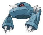  metang no_humans official_art pokemon pokemon_(creature) pokemon_(game) pokemon_rse red_eyes simple_background solo sugimori_ken tachi-e transparent_background 