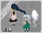  braid hairband hat kirisame_marisa konpaku_youmu konpaku_youmu_(ghost) long_hair myon sawayaka_samehada short_hair silver_hair touhou witch_hat 