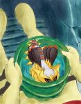  bucket chibi gake_no_ue_no_ponyo giratina kabocha_torute pokemon pokemon_(creature) ponyo water 