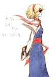  alice_margatroid blonde_hair book capelet headdress korean long_sleeves rough short_hair solo tima touhou translated 