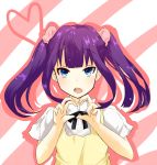  bad_id blue_eyes heart heart_hands kashi_nochi purple_hair twintails working!! yamada_aoi 