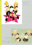  hands_on_headphones headphones kagamine_len kagamine_rin take_no_ko tom_(pixiv17343) vocaloid 