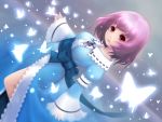  butterfly pink_hair red_eyes saigyouji_yuyuko short_hair touhou yori 