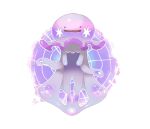  ._. animal_focus artist_name commentary_request ditto floating full_body fusion happy mawari_yado_inori_ootori_maru nihilego no_humans open_mouth outline pokemon pokemon_(creature) purple_background signature smile solo straight-on tentacles violet_eyes white_outline 