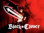  1boy artist_request asta_(black_clover) aura black_bulls_(emblem) black_capelet black_clover black_headband capelet copyright_name cover dark_aura demon_horns demon_wings dual_wielding dvd_cover feet_out_of_frame frown glowing glowing_sword glowing_weapon green_eyes grey_hair headband highres holding holding_sword holding_weapon horns looking_at_another looking_at_viewer male_focus mismatched_pupils official_art red_eyes short_hair single_horn single_wing solo spiky_hair standing sword weapon wings 
