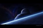  baro_(gregory_siegburg) commentary highres letterboxed moon nebula no_humans original outdoors photorealistic planet realistic scenery science_fiction sky space star_(sky) starry_sky 