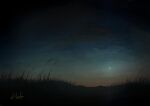  alu.m_(alpcmas) crescent_moon gradient_sky moon nature no_humans original outdoors scenery signature sky twilight 