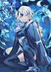  1girl absurdres armor armored_dress black_cape black_thighhighs blonde_hair blue_eyes braid cape closed_mouth commentary_request dress fate/apocrypha fate/grand_order fate_(series) hair_between_eyes headpiece highres jeanne_d&#039;arc_(fate) jeanne_d&#039;arc_(ruler)_(fate) long_braid long_hair looking_at_viewer plackart single_braid sitting smile solo thigh-highs very_long_hair yuzu_(pixiv_54192275) 